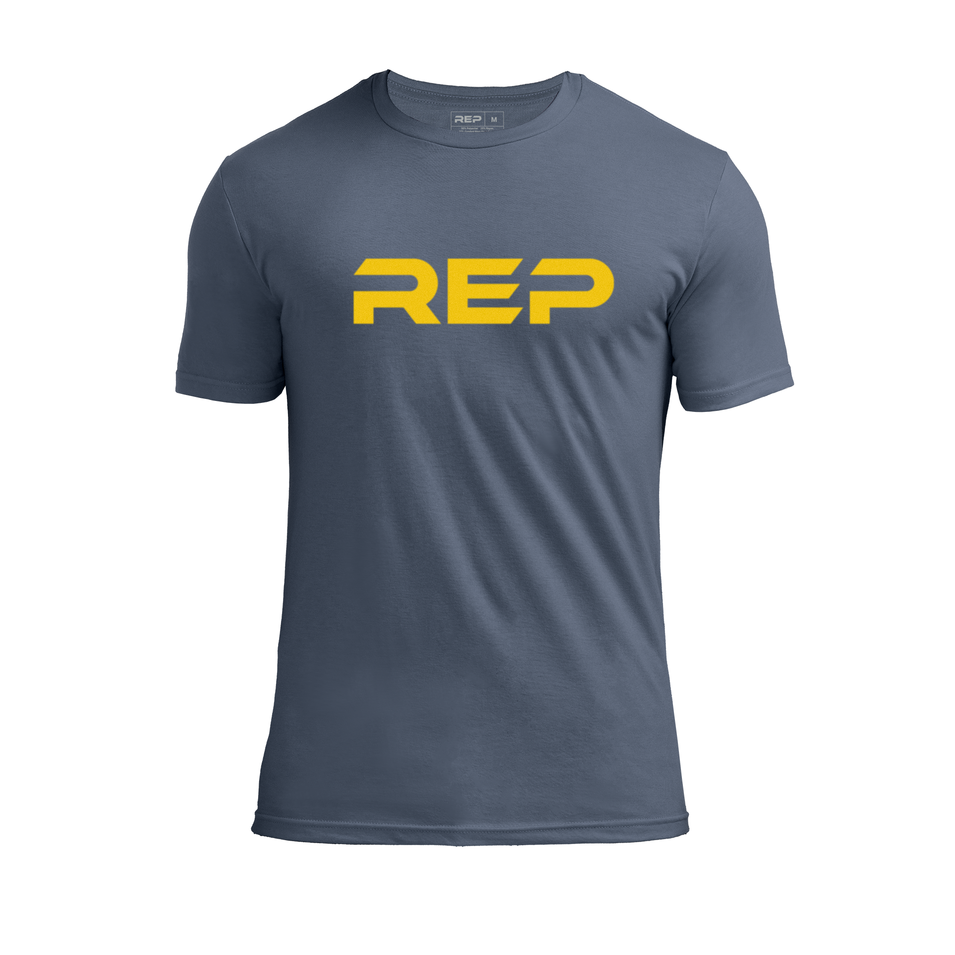 Men's Daily Driver 2.0 Tri-Blend Crew T-Shirt - Heather Navy/Yellow / Medium